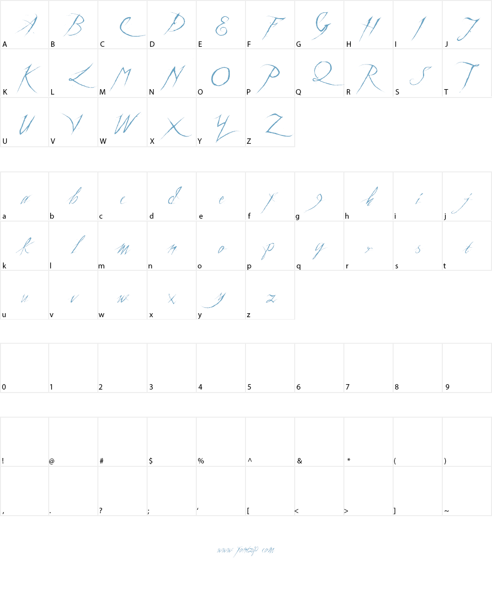 a Theme for murder Font Character